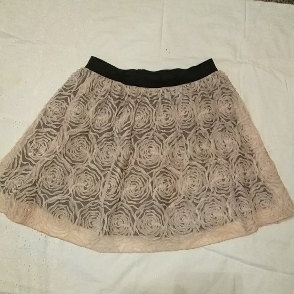 Cambodia lace rose printed skirt.